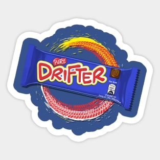 Pure Drifter Chocolate Bar Design - Car Drifting Sticker